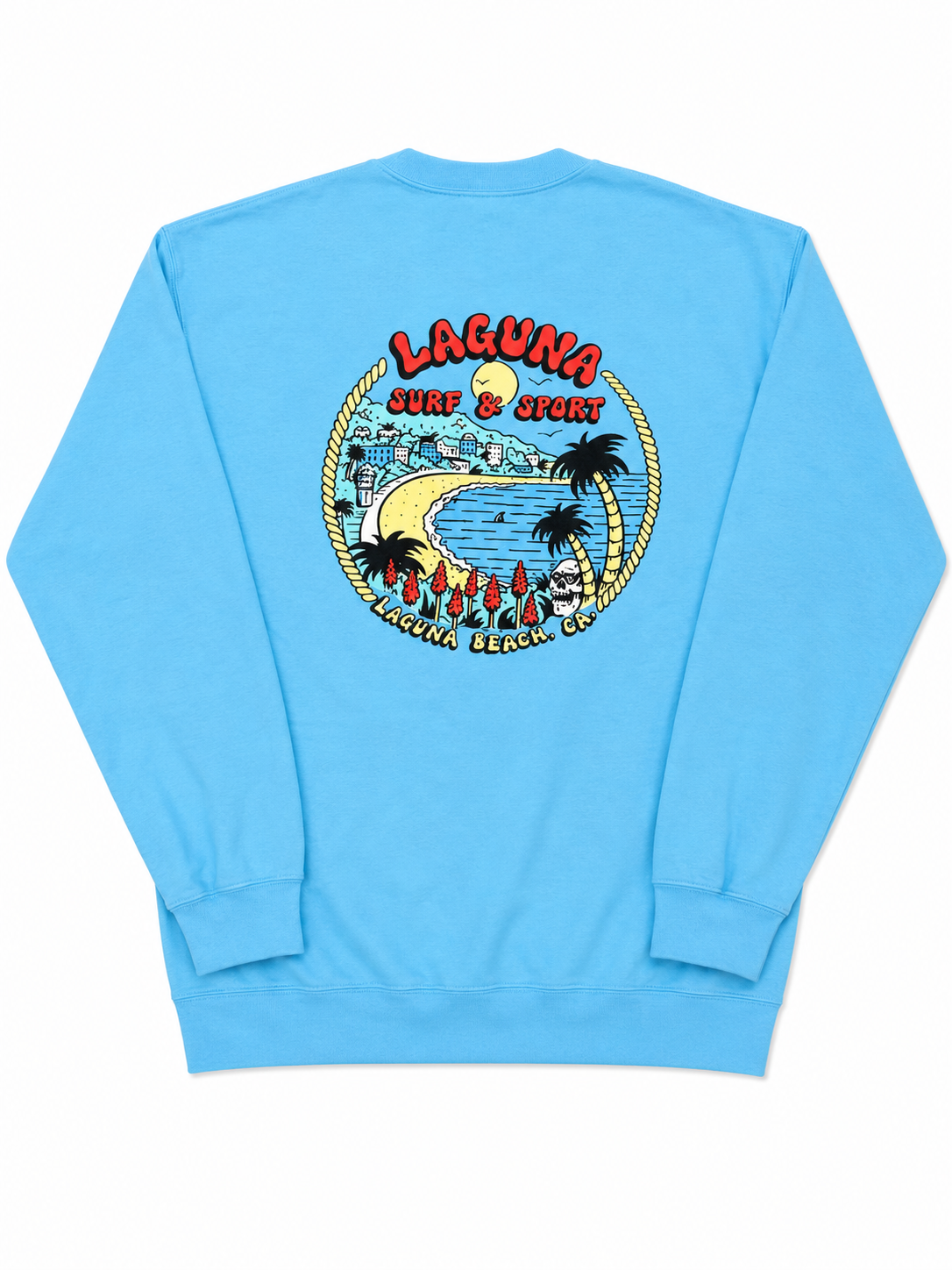 DOWNTOWN Womens Crew Pullover Sweatshirt - Laguna Surf &amp; Sport
