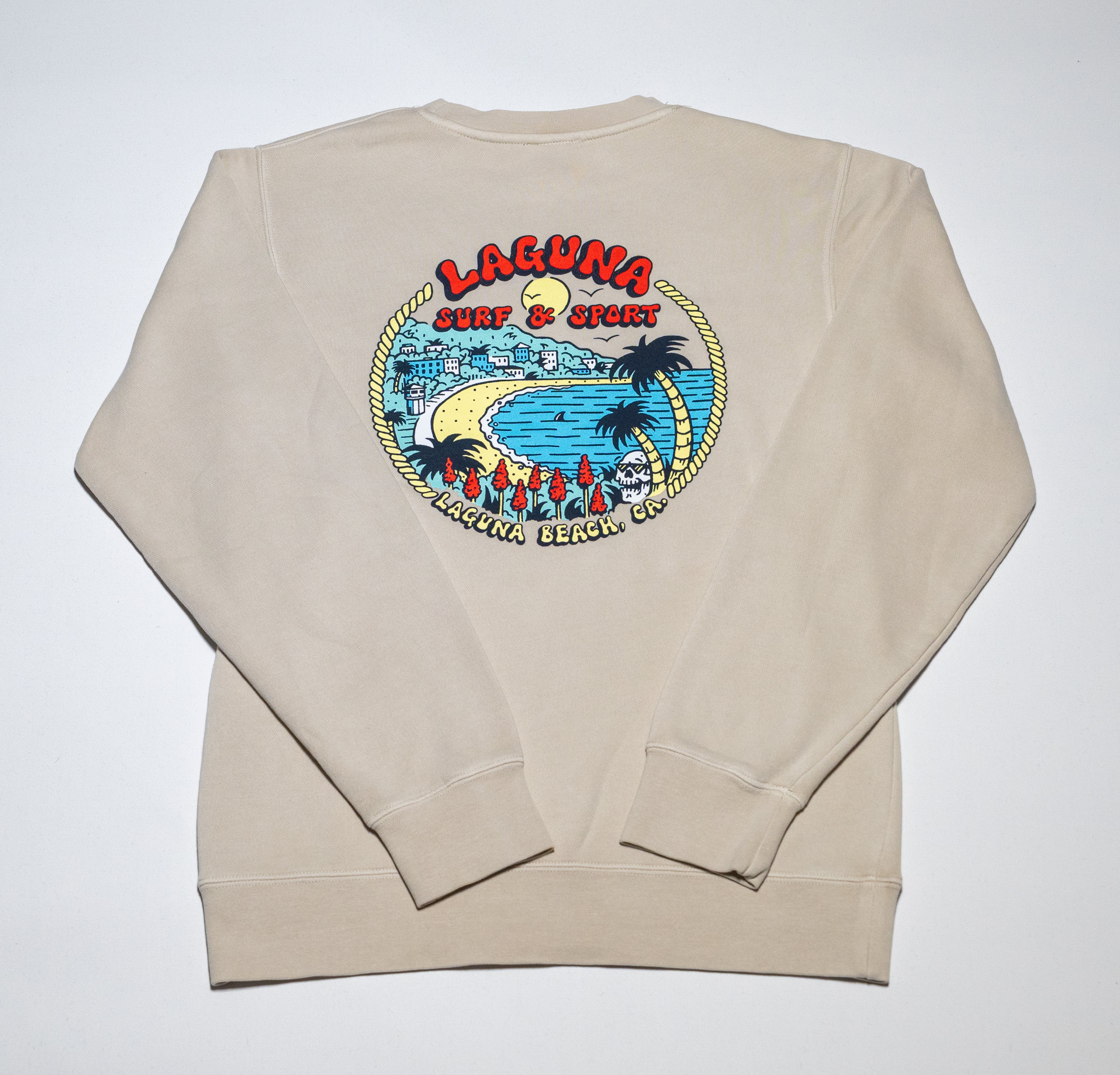 DOWNTOWN Adult Unisex Pigment-Dyed Pullover Crew - Laguna Surf & Sport