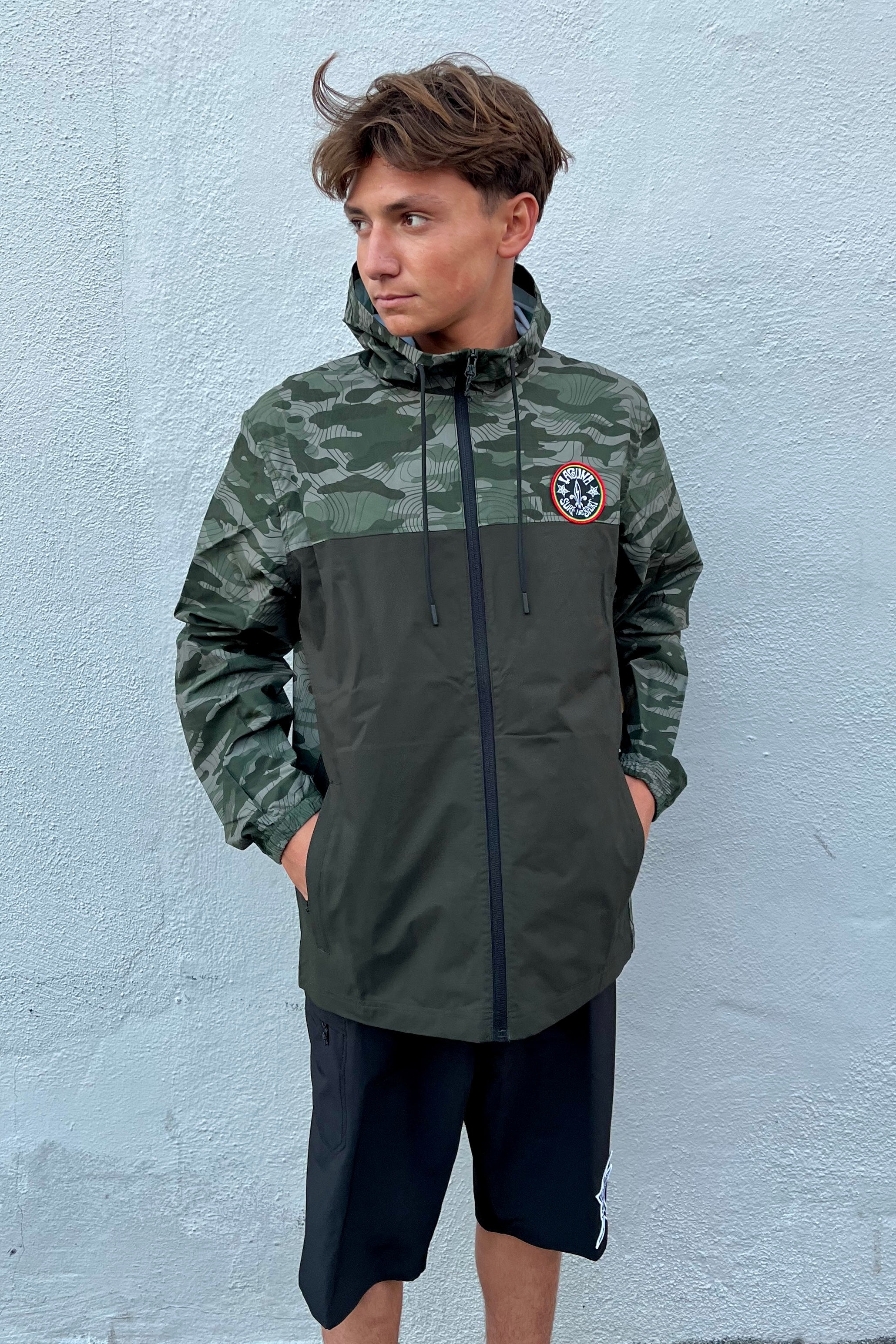 CIRCLE ROOTS Adult Camo Wind Breaker Jacket - Laguna Surf &amp; Sport