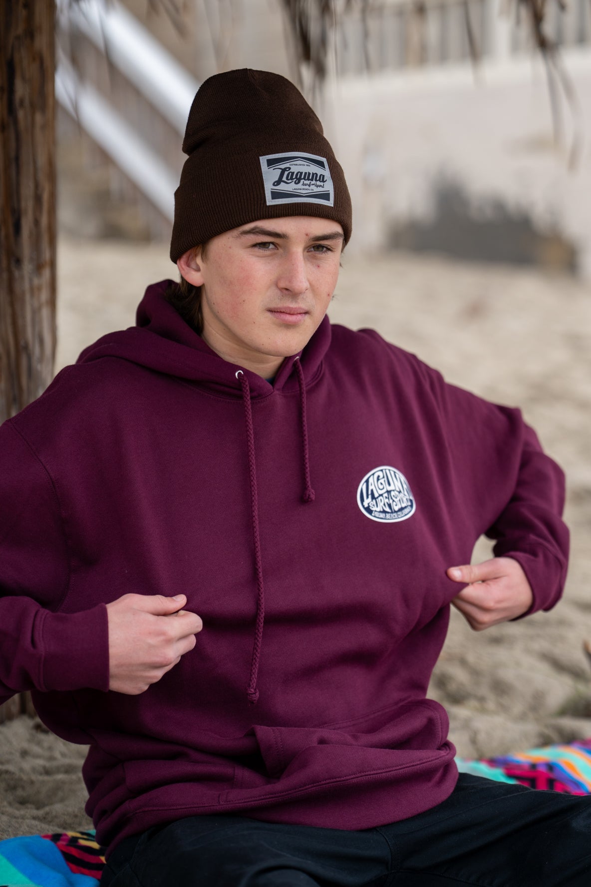 LSS CLASSIC BOX Cuffed Patch Beanie - Laguna Surf &amp; Sport