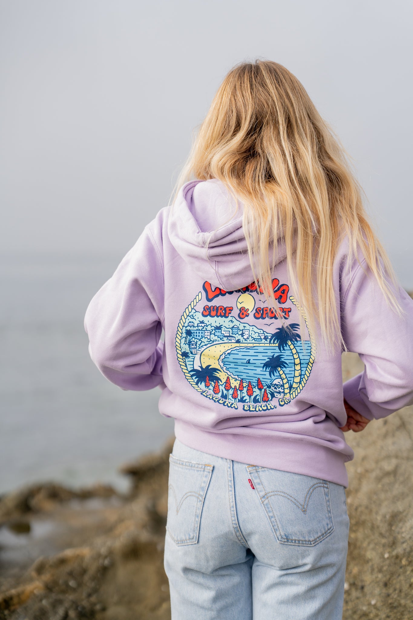 DOWNTOWN Adult Unisex Heavyweight Pullover Fleece Hoodie - Laguna Surf & Sport