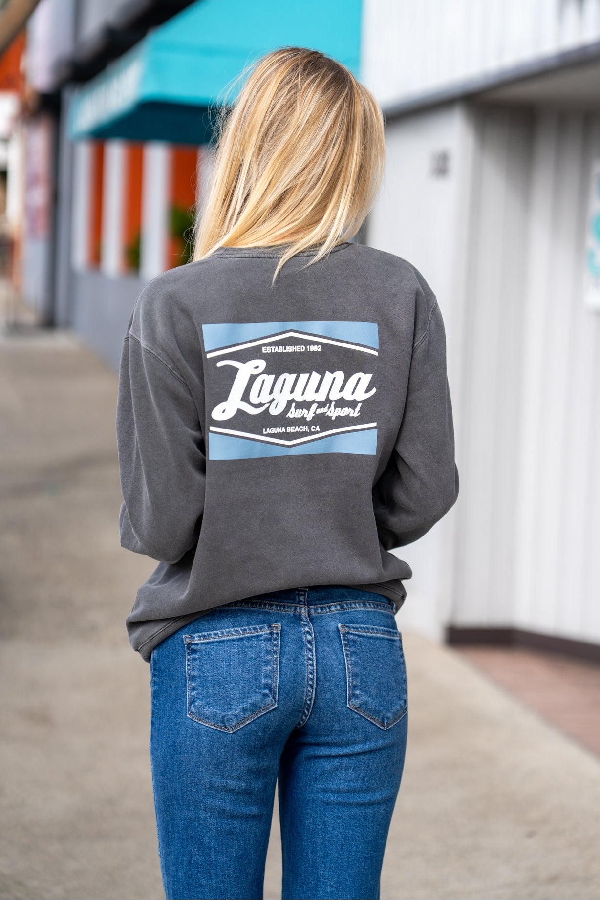 LSS CLASSIC BOX Adult Unisex Pigment-Dyed Crew Pullover - Laguna Surf & Sport