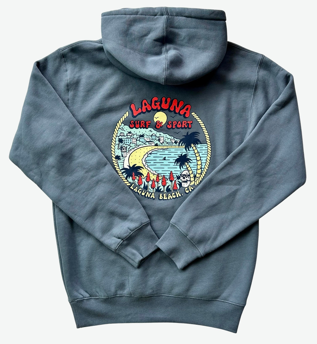 Koloa Surf Men's 'Looking For Waves' Pullover Hoodie - Cozy Fleece Hooded Sweatshirt