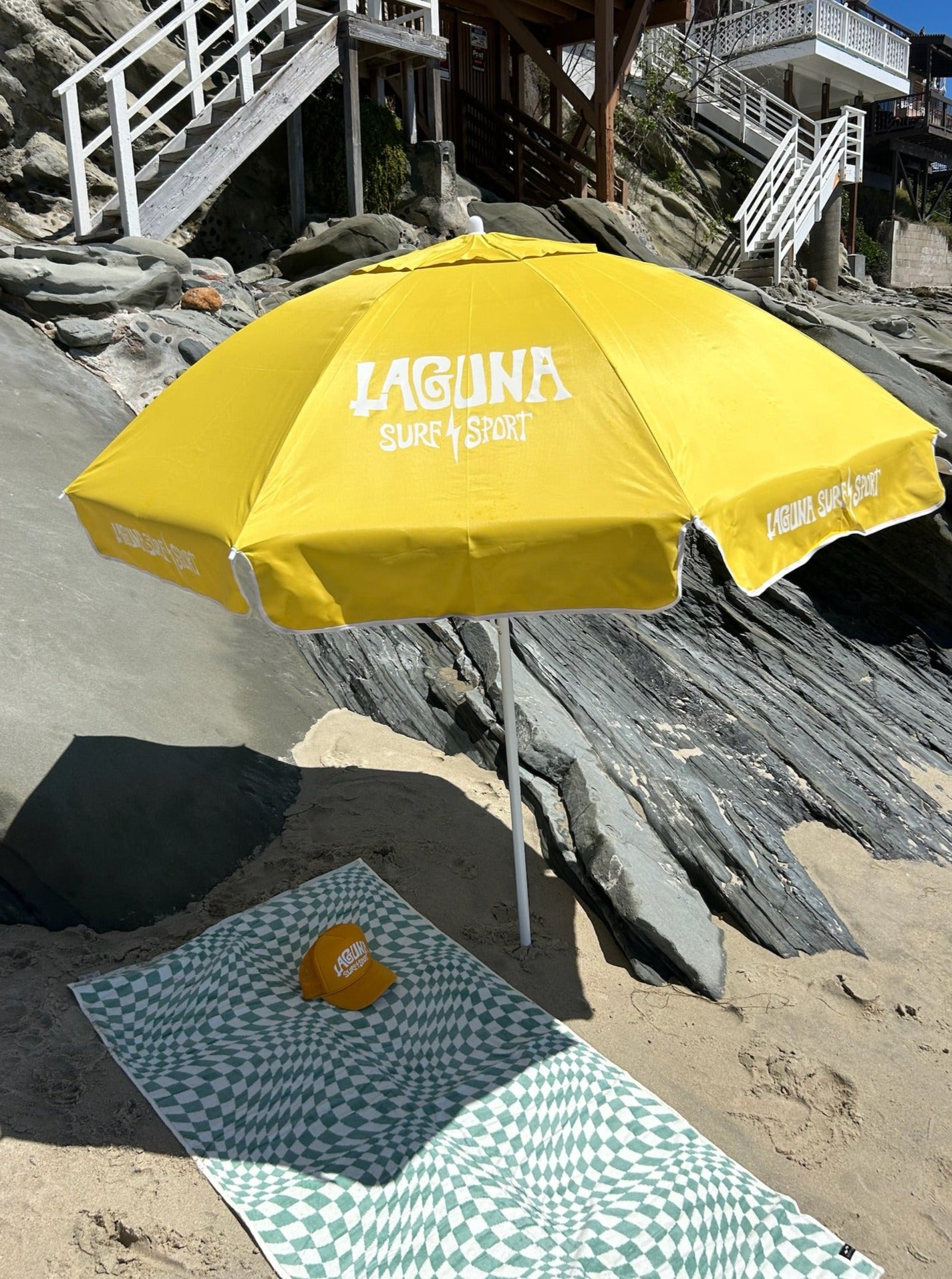LAGUNA SURF & SPORT Roots SPF50 Lightweight Beach Umbrella <br>  <i>(STORE PICKUP ONLY)</i> - Laguna Surf & Sport