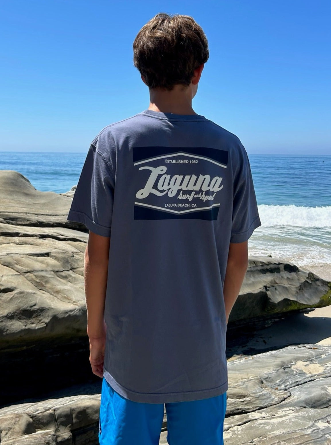 LSS CLASSIC BOX Mens Pigment Short Sleeve Tee - Laguna Surf & Sport
